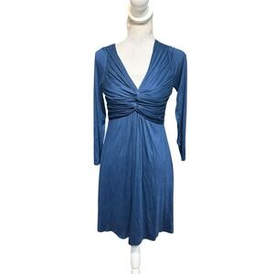 Bailey 44 Long Sleeve Ruched Pullover Dress Women's Size Medium Sapphire NWT